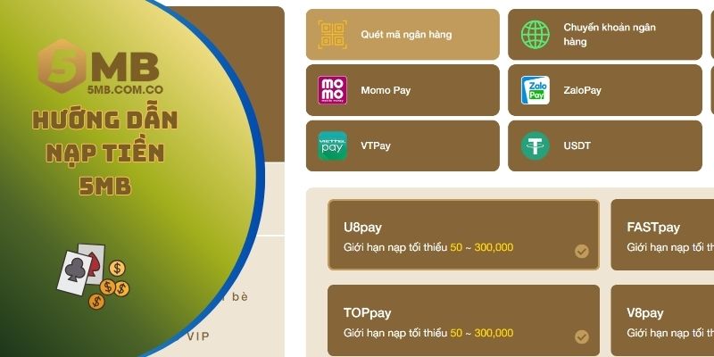 Hướng dẫn nạp tiền 5MB